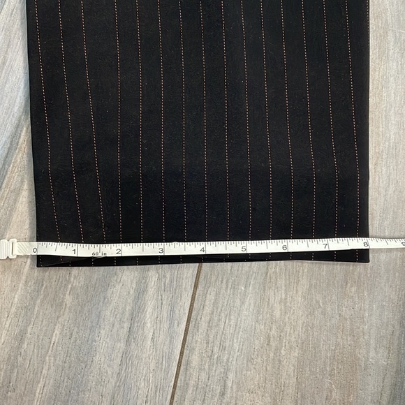 ***High Rise Black Red Pinstripe Pants size 4P - Picture 10 of 14